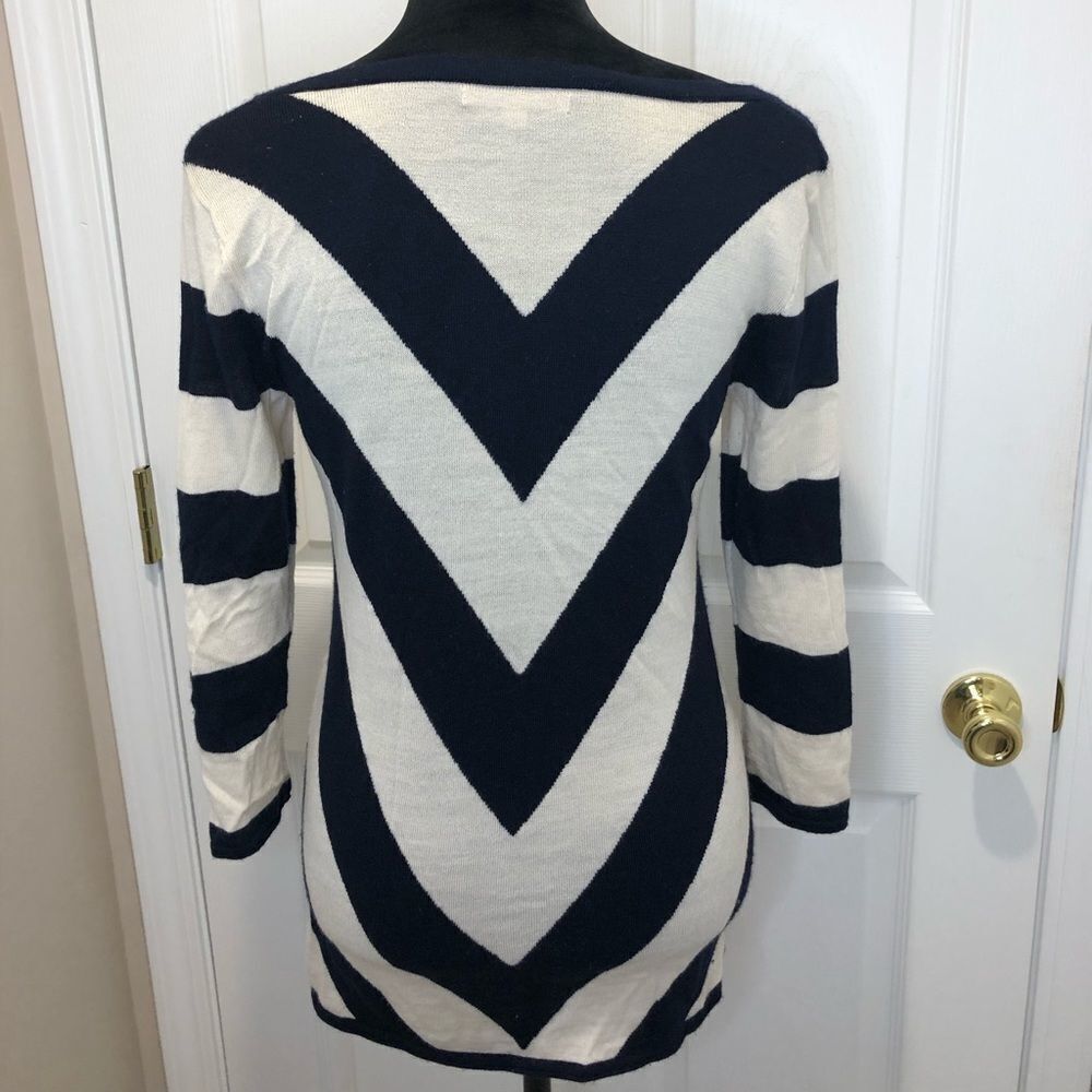 GAP navy white striped long sleeve sweater top - Picture 6 of 8